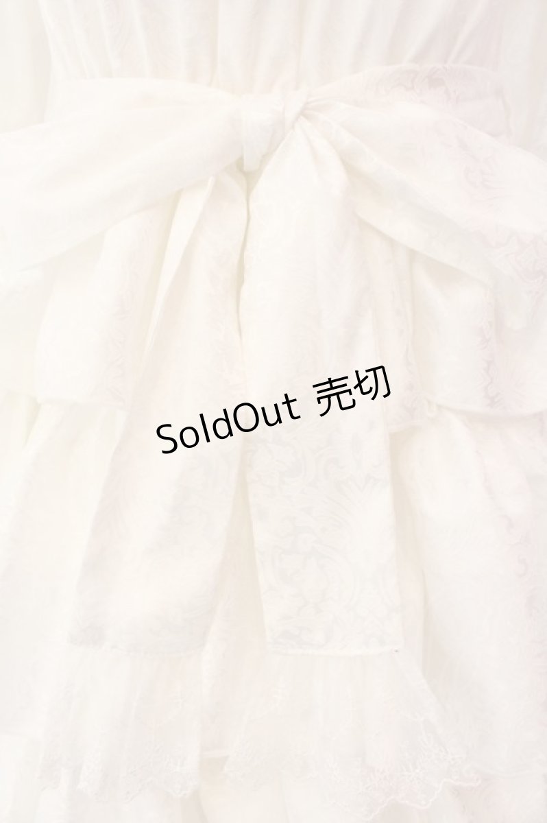 画像3: Vallee lys / Coquelicot Dress midi length Jacquard  ホワイト O-25-01-26-010-GO-OP-OW-OS (3)