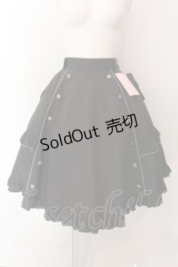 画像1: metamorphose / 【プラスサイズ】Little Nurse フリルスカート 2 クロ O-25-01-26-002-ME-SK-OW-OS