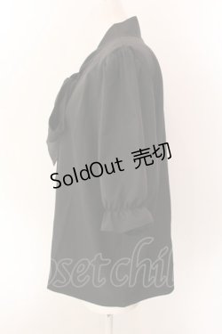 画像2: DearMyLoveWhip / ボウタイシンプルブラウス 4L クロ O-25-01-26-025-LO-BL-OW-OS