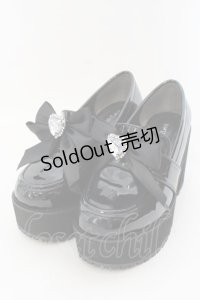 DearMyLove / ビジューリボン厚底ローファー 23.0ｃｍ クロ O-25-01-27-039-EL-SH-OW-OS
