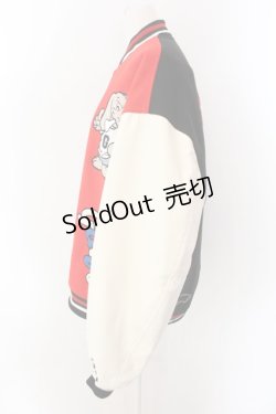 画像2: GALFY / クレイジーわんわん大学 スタジャン 中型犬(L) レッド×ブラック O-25-01-27-1006-PU-JA-OW-ZY