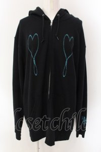 KRY CLOTHING / 「束縛」ZIPパーカー  ブラック×ブルー O-25-01-27-1008-EL-TO-OW-ZI