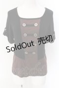 STEAM / ナポレオンTシャツ  ブラック×ブラウン O-25-01-27-1013-HN-TS-IG-ZY