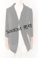 gouk / チャイナボタンストレッチボレロ  ブラック O-25-01-27-1015-GO-TO-IG-OS