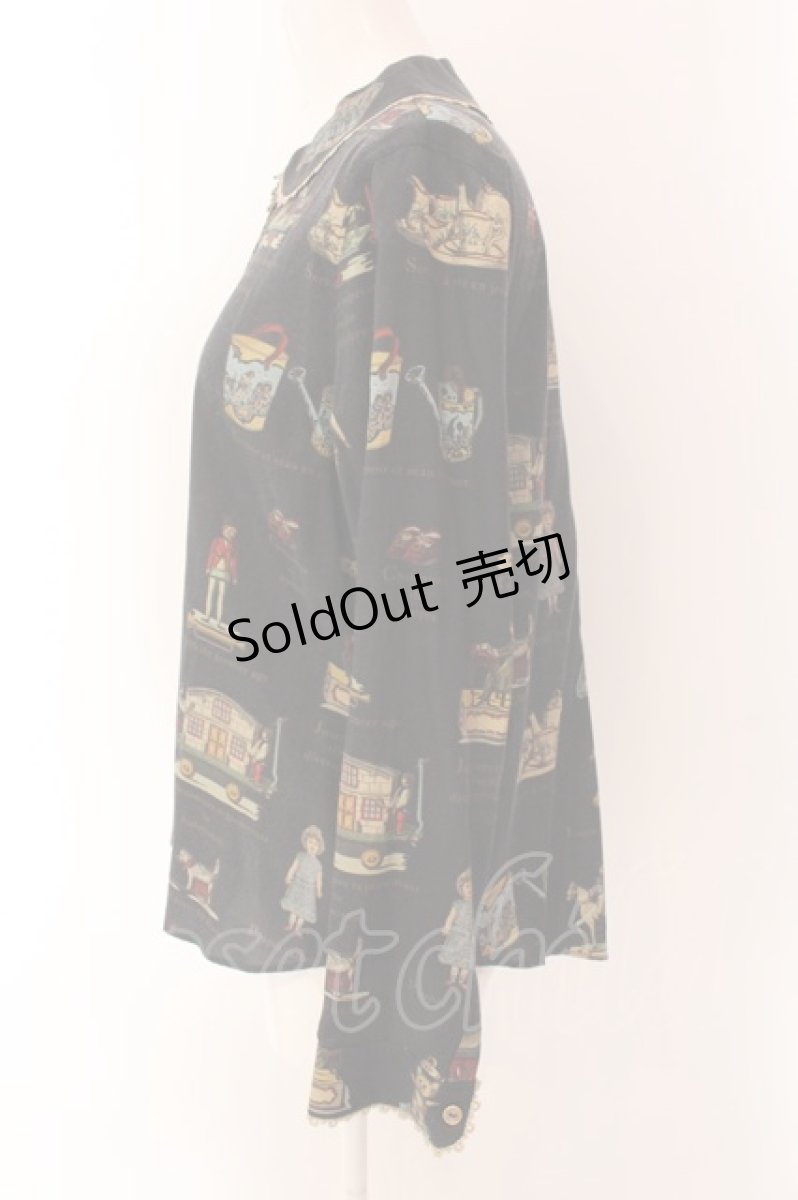 画像3: Jane Marple / Toy museum shiny-trim blouse ブラウス M ダークネイビー O-25-01-28-043-JM-BL-IG-OS (3)