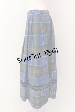画像2: Jane Marple / Tartan check cocoon skirt スカート M グリーン O-25-01-28-044-JM-SK-IG-ZT075