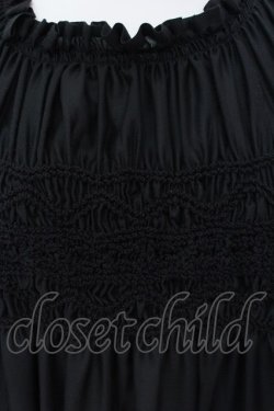 画像2: Jane Marple / Holy nocturnes smock dress ドレス M クロ O-25-01-28-048-JM-OP-IG-ZT0430