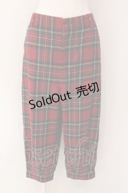 画像1: Jane Marple Dans Le Salon / ウールタータンチェックニッカボッカーズ M アカ O-25-01-28-002-JM-PA-IG-ZT064