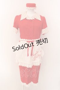 Angelic Pretty / MilkshakeワンピースSet  アカ×シロ O-25-01-28-012-AP-OP-IG-OS