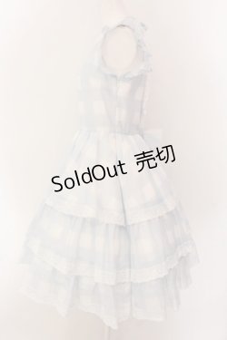 画像3: mellfy memory / Fairy love Gingham check ワンピース  サックス O-25-01-28-017-LO-OP-IG-OS