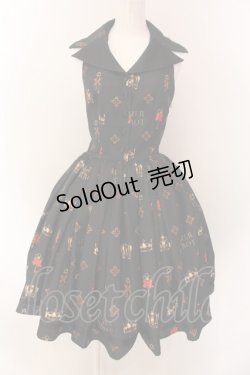 画像1: ATELIER PIERROT / Royal Crownベストワンピース  ブラック O-25-01-28-019-EL-OP-IG-OS