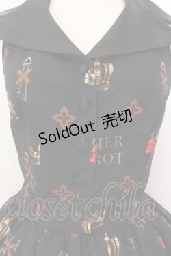 画像2: ATELIER PIERROT / Royal Crownベストワンピース  ブラック O-25-01-28-019-EL-OP-IG-OS