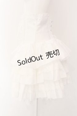 画像4: ATELIER PIERROT / ミニコルセットスカート  ホワイト O-25-01-28-020-EL-SK-OW-OS