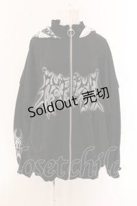 REFLEM / 猫耳ジップアップパーカー F ブラック O-25-01-29-030-PU-TO-YM-ZI