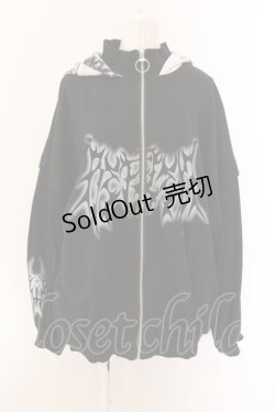 画像1: REFLEM / 猫耳ジップアップパーカー F ブラック O-25-01-29-030-PU-TO-YM-ZI