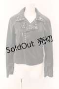REFLEM / PUレザークロップドダブルライダースジャケット  ブラック O-25-01-29-032-PU-JA-IG-OS