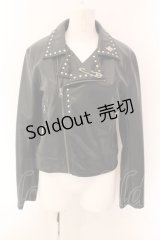 REFLEM / PUレザークロップドダブルライダースジャケット  ブラック O-25-01-29-032-PU-JA-IG-OS