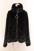 REFLEM / テープデザインクロップドファージャケット FREE ブラック O-25-01-29-035-PU-CO-IG-ZT-C013