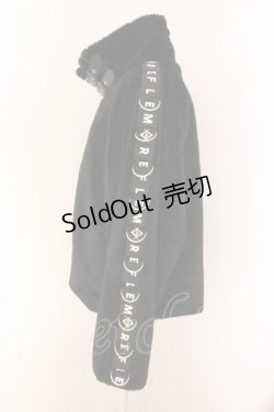 画像2: REFLEM / テープデザインクロップドファージャケット FREE ブラック O-25-01-29-035-PU-CO-IG-ZT-C013