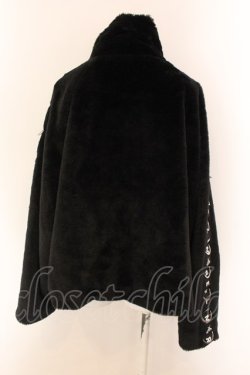 画像3: REFLEM / テープデザインクロップドファージャケット FREE ブラック O-25-01-29-035-PU-CO-IG-ZT-C013