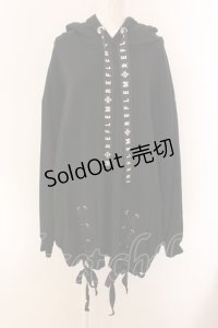 REFLEM / ネコ耳レースアップパーカー F ブラック O-25-01-29-036-PU-TO-YM-OS
