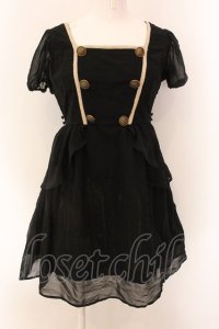 PUTUMAYO / 窓ネコレイヤードワンピース  ブラック O-25-01-29-024-PT-OP-IG-ZS