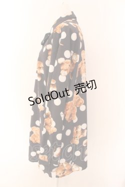 画像2: TRAVAS TOKYO / ドットくま昇華プリント総柄シャツ F ブラック O-25-01-29-025-PU-TO-YM-ZI