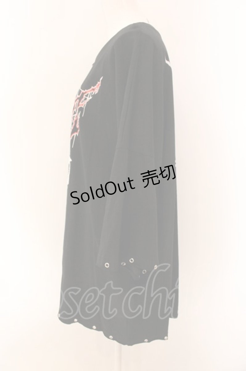 画像2: 【SALE】REFLEM / 椎名ひかりコラボ BIG Tシャツ F ブラック O-25-01-29-026-PU-TS-YM-ZT021 (2)