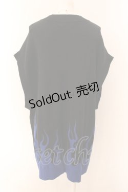 画像3: REFLEM / ジャガードニットベスト FREE ブラック×ブルー O-25-01-29-027-PU-TO-IG-ZI