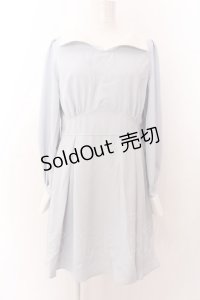 Dear My Love Rose / 角衿レトロリボンワンピース LL サックス O-25-01-30-038-0-OP-IG-OS