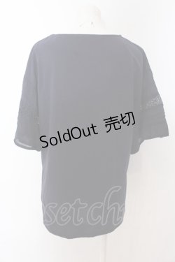 画像3: axes femme / レース×コットン袖カットプルオーバー F ネイビー O-25-01-30-062-AX-TO-IG-OS