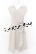axes femme / ラップ風シャツワンピース M ベージュ O-25-01-30-075-AX-OP-OW-OS