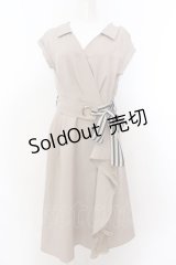 axes femme / ラップ風シャツワンピース M ベージュ O-25-01-30-075-AX-OP-OW-OS