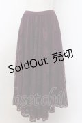 axes femme / オーナメントレーススカート M パープル O-25-01-30-084-AX-SK-OW-OS