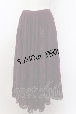 画像1: axes femme / オーナメントレーススカート M パープル O-25-01-30-084-AX-SK-OW-OS
