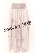 axes femme / ローズ柄ロングスカート M ピンク O-25-01-30-091-AX-SK-OW-ZY