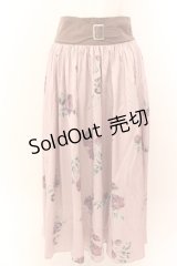 axes femme / ローズ柄ロングスカート M ピンク O-25-01-30-091-AX-SK-OW-ZY