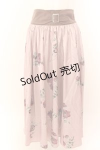 axes femme / ローズ柄ロングスカート M ピンク O-25-01-30-091-AX-SK-OW-ZY