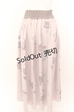 画像2: axes femme / ローズ柄ロングスカート M ピンク O-25-01-30-091-AX-SK-OW-ZY