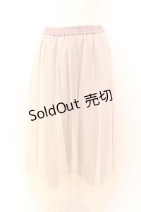 axes femme / チュール切替ミディスカート M キナリ×ラベンダー×ピンク O-25-01-30-106-AX-SK-OW-OS