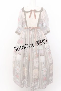画像1: 【SALE】axes femme Kawaii / ティティ×ベアファミリーワンピース M ブラウン O-25-01-30-120-AX-OP-OW-ZT513