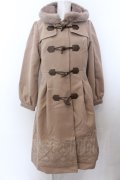 axes femme / パネル刺繍ダッフルコート M ベージュ O-25-01-30-012-AX-CO-OW-ZT-C038