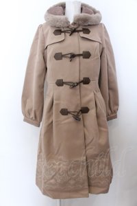 axes femme / パネル刺繍ダッフルコート M ベージュ O-25-01-30-012-AX-CO-OW-ZT-C038