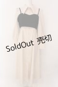 【SALE】EAT ME / 2wayビスチェ付きシャツワンピース S アイボリー×.クロ O-25-01-31-039-LO-OP-IG-ZT049