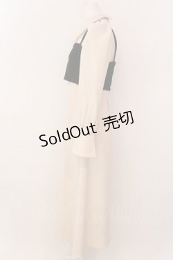 画像2: 【SALE】EAT ME / 2wayビスチェ付きシャツワンピース S アイボリー×.クロ O-25-01-31-039-LO-OP-IG-ZT049