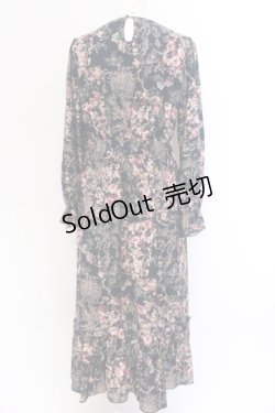 画像2: axes femme NOSTALGIE / パッチワーク風花柄ワンピース F ネイビー O-25-01-31-1039-AX-OP-IG-OS