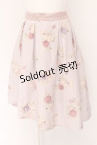 LIZ LISA / ローズ柄アシメスカート  ピンク O-25-01-31-1055-LO-TO-IG-OS