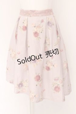画像1: LIZ LISA / ローズ柄アシメスカート  ピンク O-25-01-31-1055-LO-TO-IG-OS