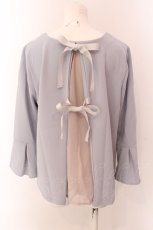 画像2: 【SALE】axes femme / バックリボンAライントップス M ブルーグレー O-25-01-31-1006-AX-TO-OW-ZT460 (2)