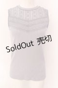 axes femme POETIQUE / レースビスチェ切換タンク M サックス O-25-01-31-1007-AX-TO-SZ-OS